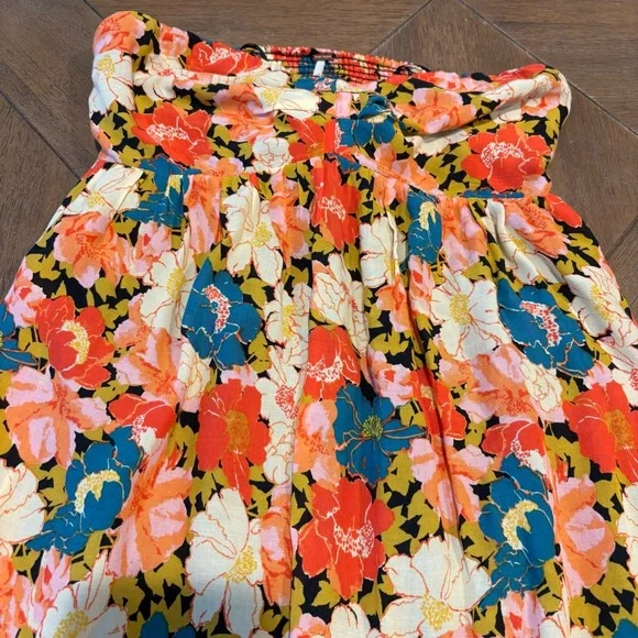 Free People Strapless Floral Maxi Dress Size Small - Picture 3 of 13